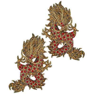 Heidi Daus®"Empress of the Flame" Crystal Dragon Earrings