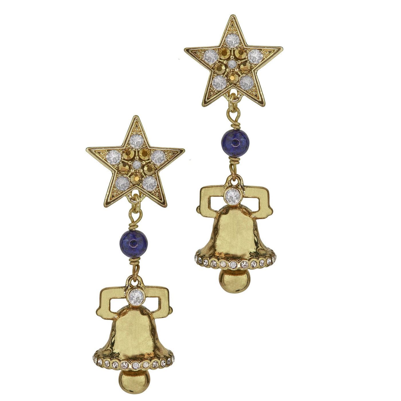 HEIDI DAUS®"Freedom Reigns" Beaded  Crystal Bell Dangle Earrings