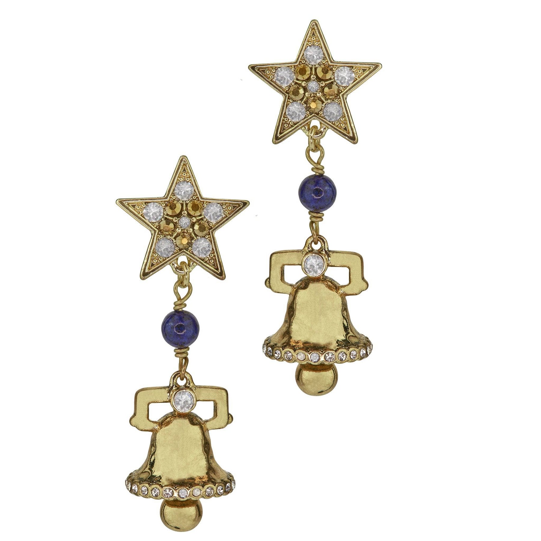 HEIDI DAUS®"Freedom Reigns" Beaded Crystal Bell Dangle Earrings HEIDI DAUS®