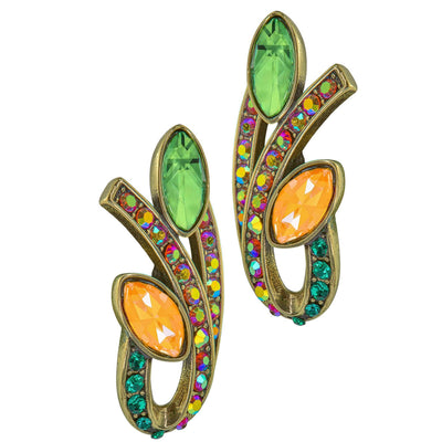 Heidi Daus®"Alluring Garden" Crystal Statement Button Earrings