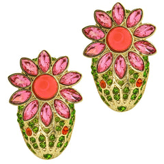 Heidi Daus®"Cersei Serpent" Beaded Crystal Snake Button Earrings HEIDI DAUS®