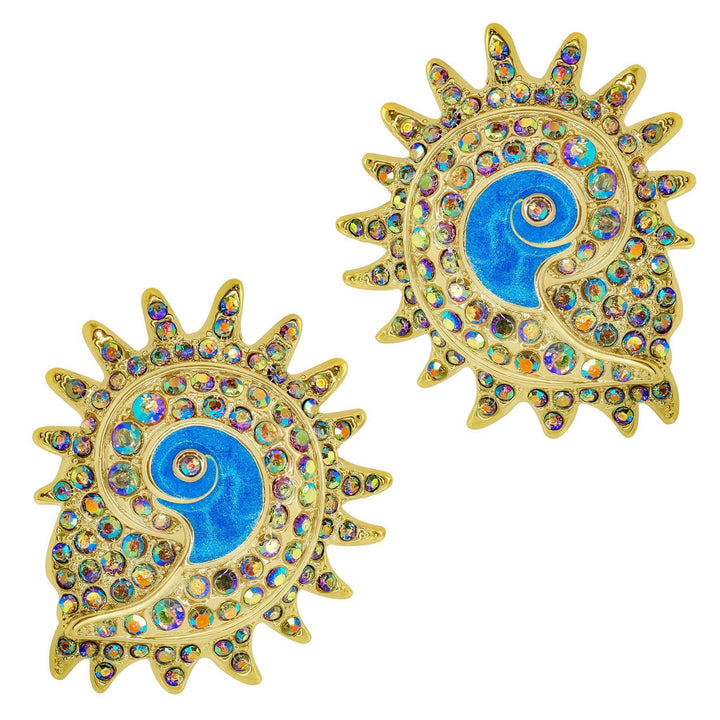 HEIDI DAUS®"Ocean View" Crystal Sand Dollar Earrings HEIDI DAUS®