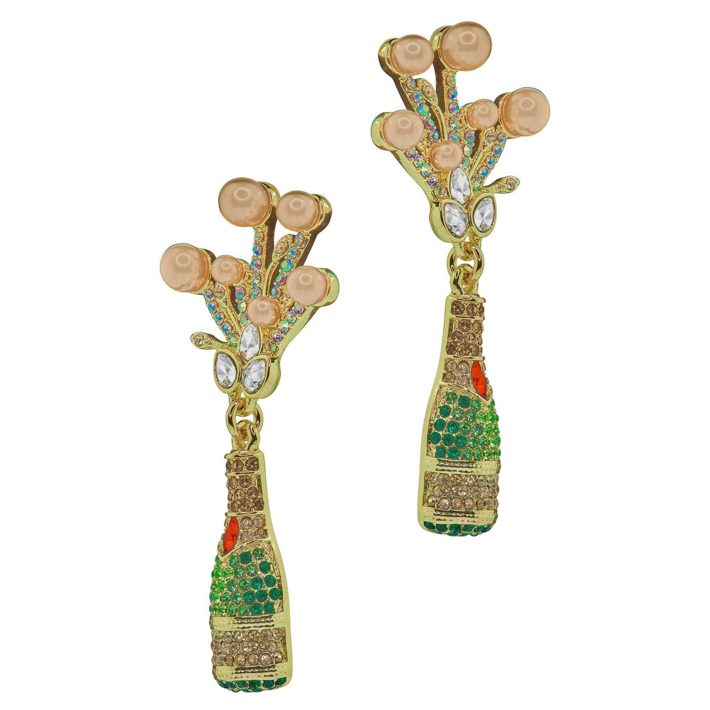 Heidi Daus®"Auld Lang Syne" Beaded Crystal Champagne Drop Earrings