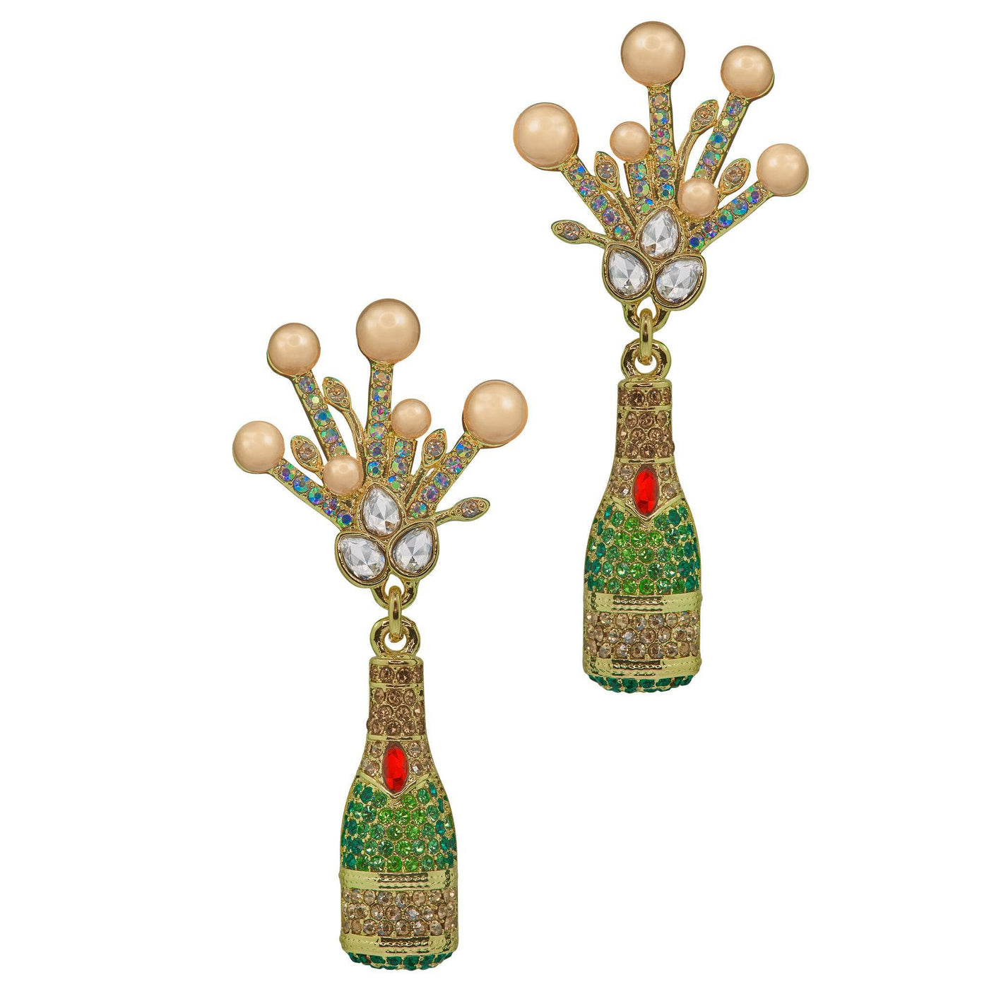 Heidi Daus®"Auld Lang Syne" Beaded Crystal Champagne Drop Earrings