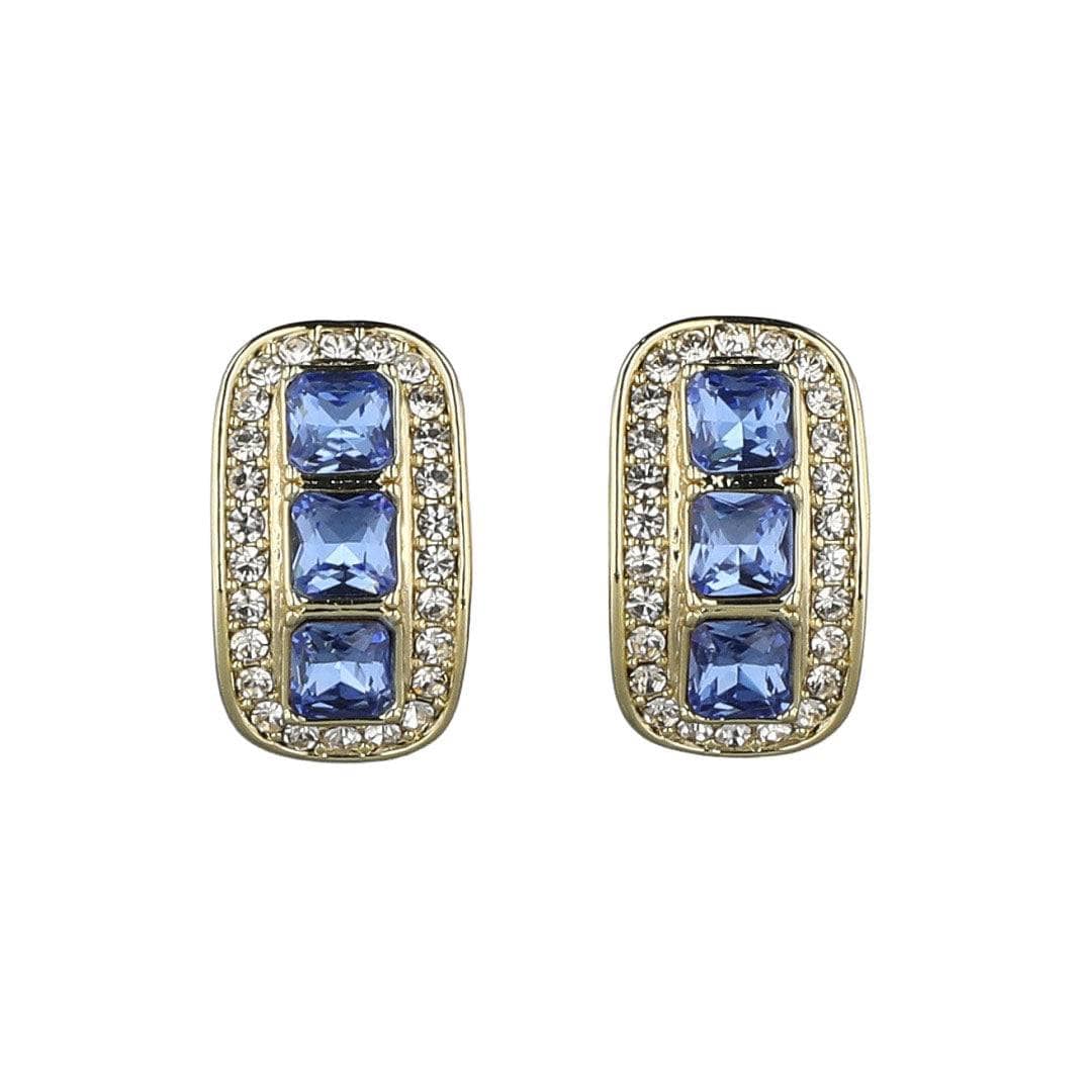 HEIDI DAUS®"Posh Classic" Crystal Art Deco Button Earrings