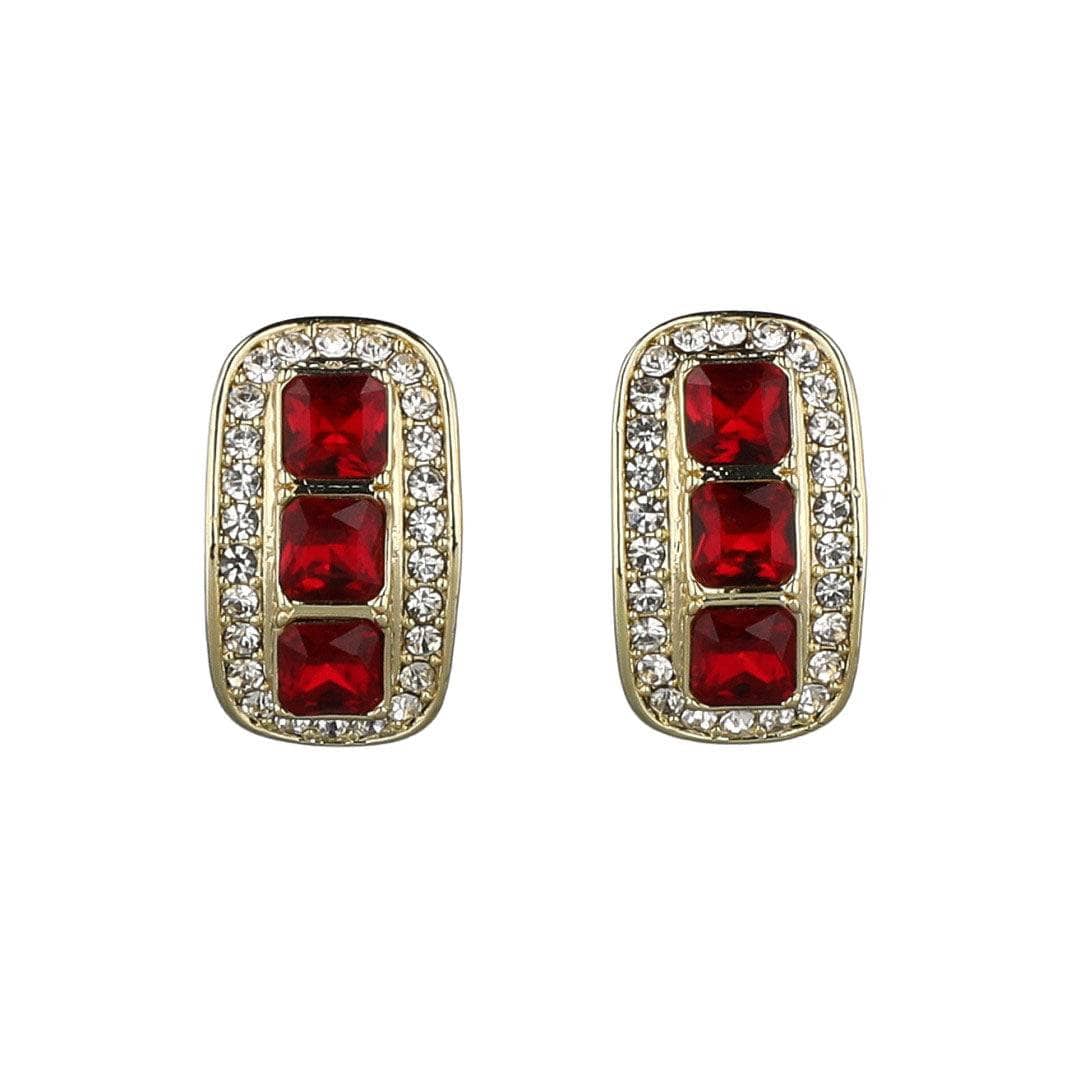 HEIDI DAUS®"Posh Classic" Crystal Art Deco Button Earrings