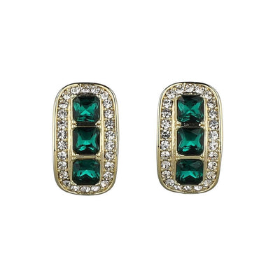 HEIDI DAUS®"Posh Classic" Crystal Art Deco Button Earrings