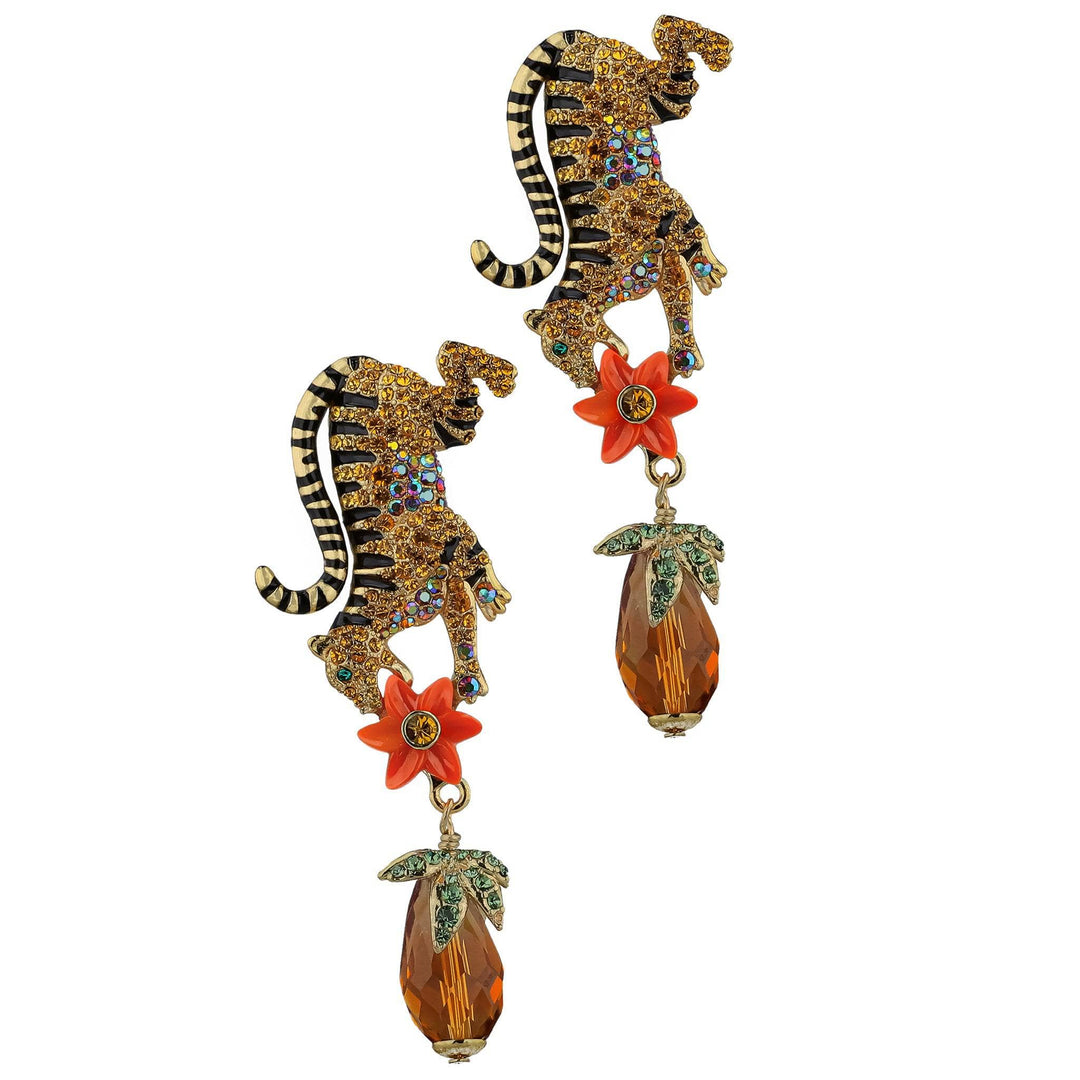 HEIDI DAUS®"Tale Of Two Tigers" Crystal Dangle Earrings HEIDI DAUS®