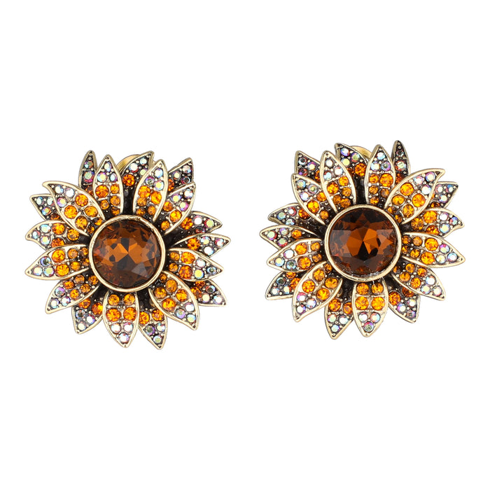 HEIDI DAUS® "Goddess of Abundance" Crystal Harvest Button Earrings