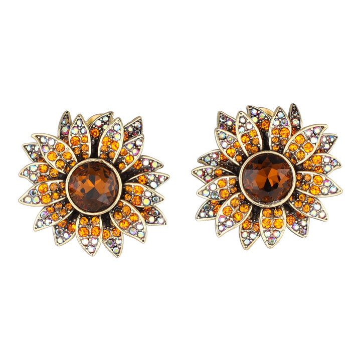 HEIDI DAUS® "Goddess of Abundance" Crystal Harvest Button Earrings