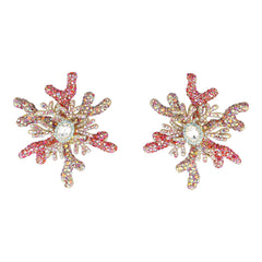 HEIDI DAUS® "Coral Couture" Crystal Coral Reef Statement Earring