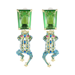 HEIDI DAUS® "Leap Into Luxury" Frog Drop Earrings