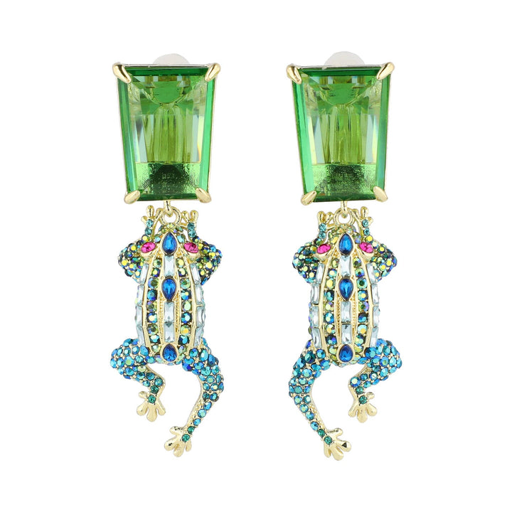HEIDI DAUS® "Leap Into Luxury" Frog Drop Earrings