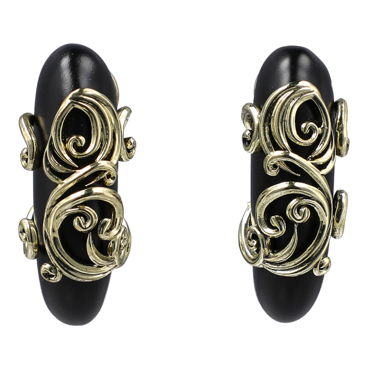 HEIDI DAUS® “Rooted Elegance” Heritage Scrollwork Half-Hoop Earrings