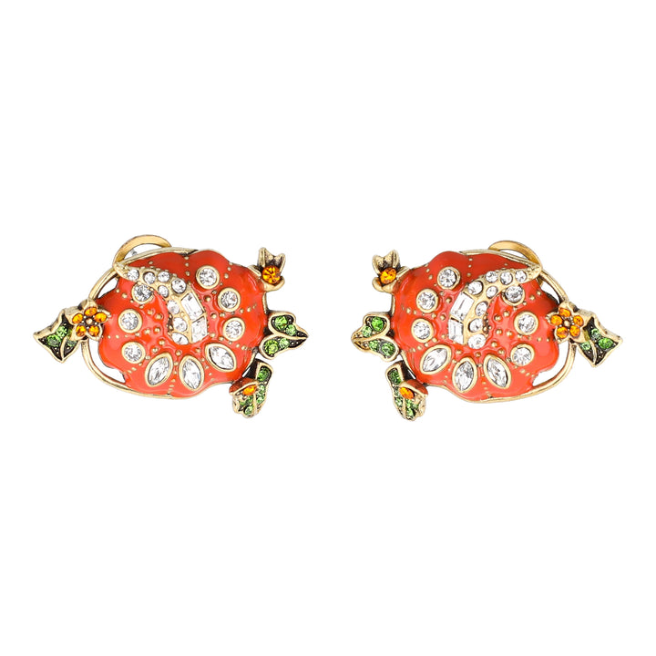 HEIDI DAUS® "Hello, Gourd-geous" Harvest Pumpkin Button Earrings