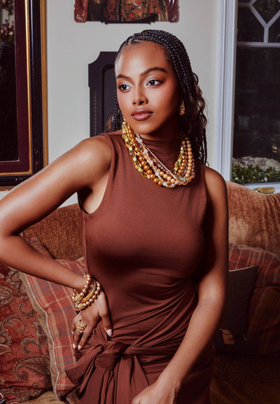 Heidi Daus® “Twinkling Torsade” Multi-Strand Crystal & Beaded Twist Necklace – Layered Statement Jewelry for Every Season