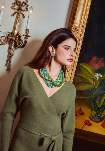 Heidi Daus® “Twinkling Torsade” Multi-Strand Crystal & Beaded Twist Necklace – Layered Statement Jewelry for Every Season