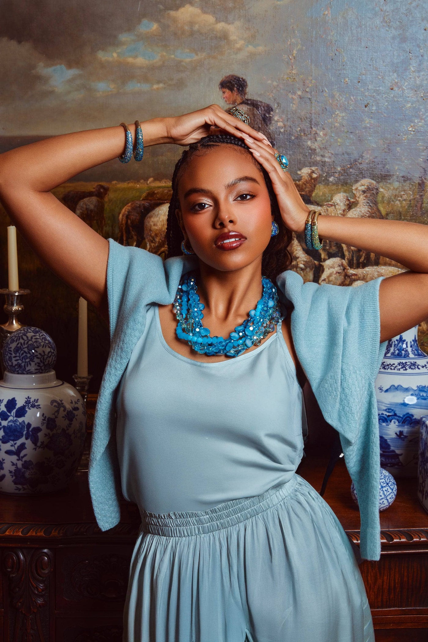 Heidi Daus® “Twinkling Torsade” Multi-Strand Crystal & Beaded Twist Necklace – Layered Statement Jewelry for Every Season