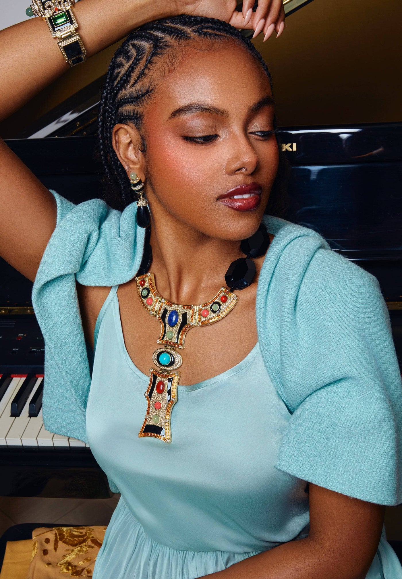 HEIDI DAUS® "Show & Tell" Vintage-Inspired Art Deco Statement Necklace