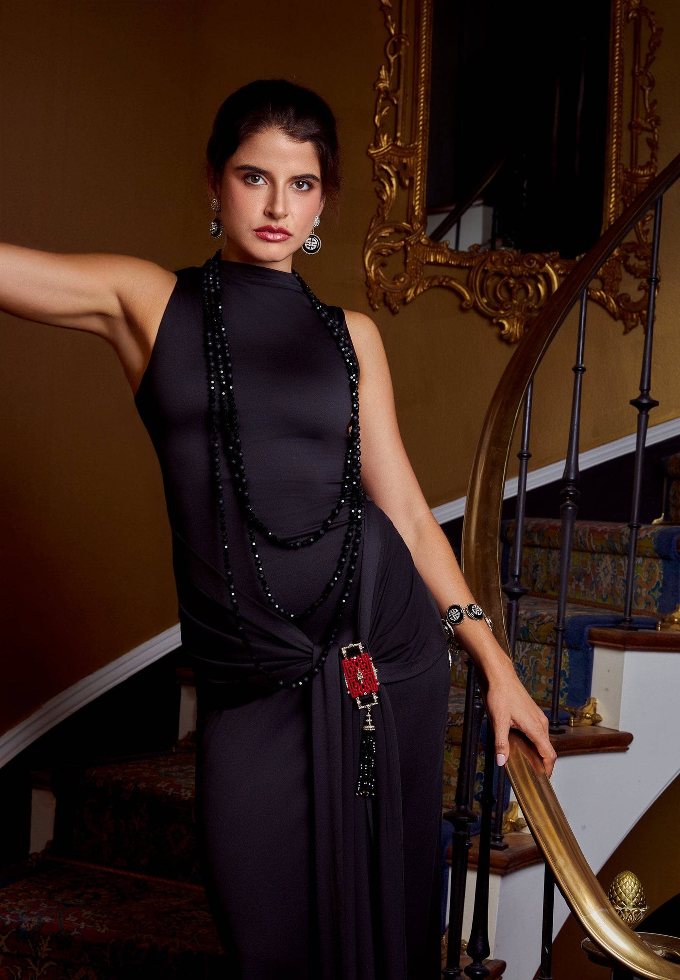 Heidi Daus® “Chinoiserie Sparkle" Shou Tassel Brooch/Pin