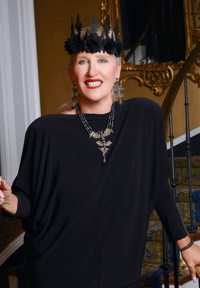 Heidi Daus® "Batty For You"Beaded Crystal Bat Necklace –  Halloween Statement Jewelry