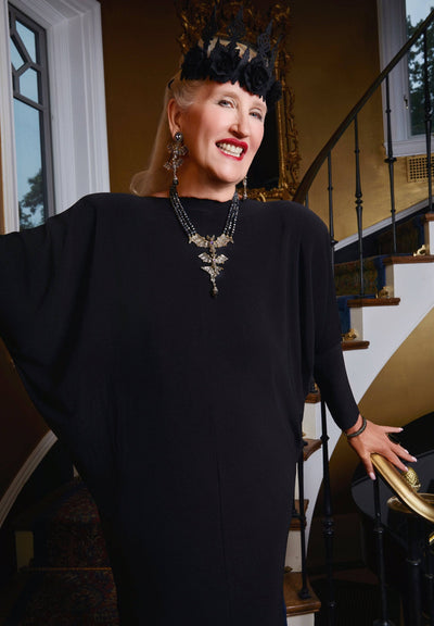 Heidi Daus® "Batty For You"Beaded Crystal Bat Necklace –  Halloween Statement Jewelry