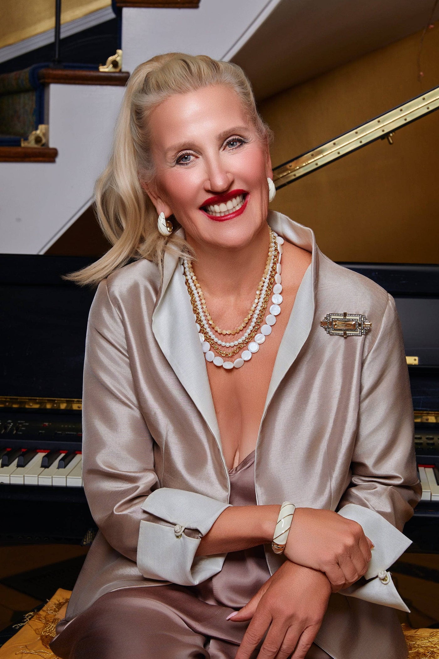 Heidi Daus®"Endless Summer" MOP & Chain Multi Strand Necklace