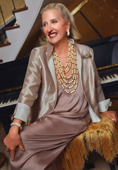 HEIDI DAUS®"Gothem Style" Crystal & Enamel Art Deco Pin/Brooch