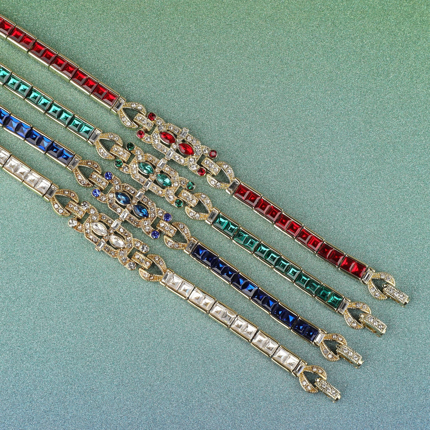 HEIDI DAUS® "It's A Fine Line" Crystal Art Deco Layout Bracelet