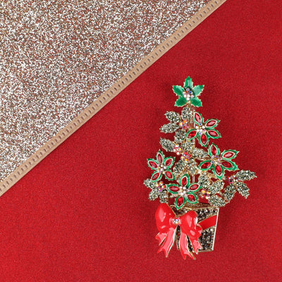 HEIDI DAUS®"Yuletide Holly" Enamel Crystal Tree Pin