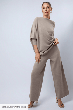 HEIDI DAUS® "New Elegance" Pull-On Wide-Leg Knit Pants