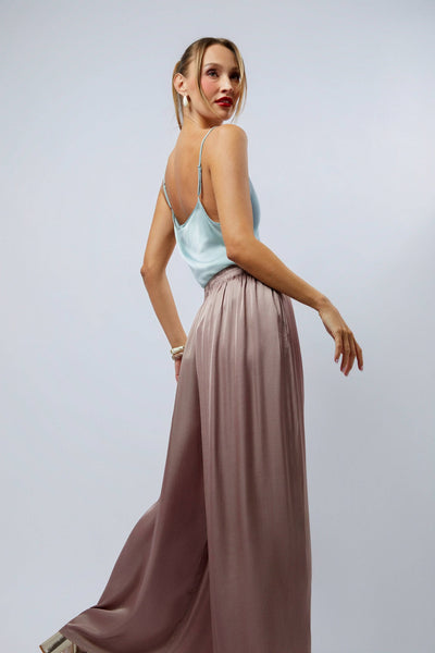 HEIDI DAUS® "New Elegance" Satin Wide Leg Pants