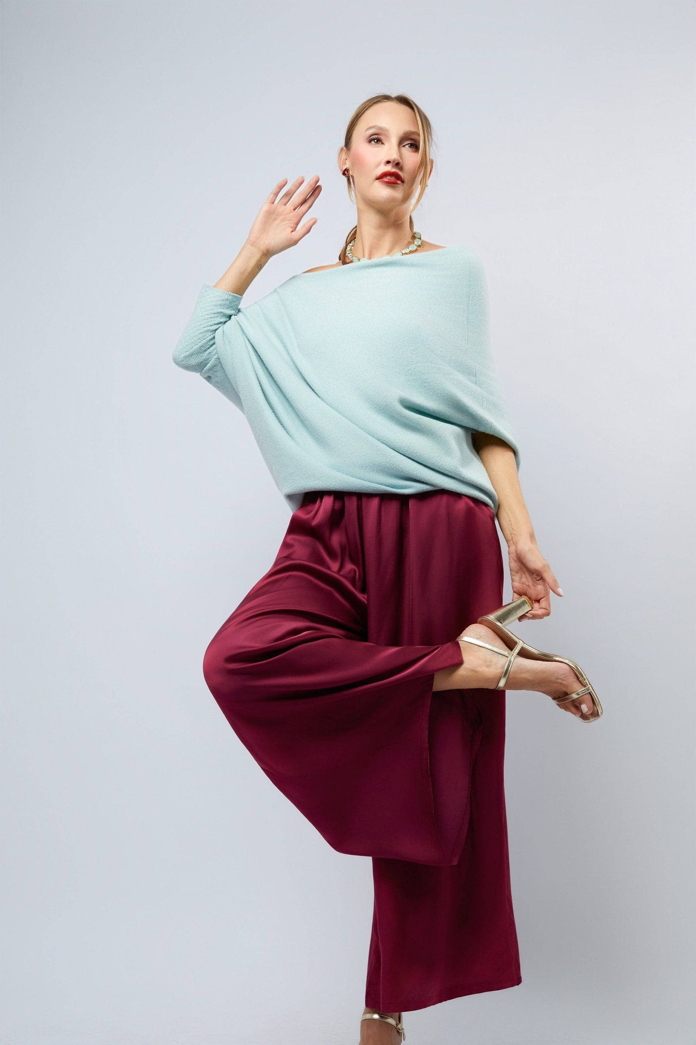 HEIDI DAUS® “New Elegance” Universal Neckline Knit Top