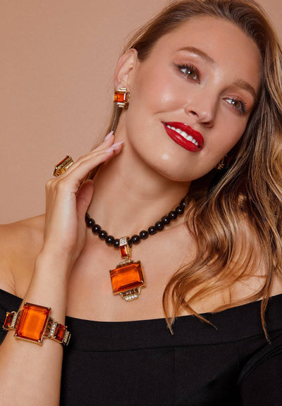 HEIDI DAUS® "Rock Ensemble" Crystal Deco Button Earrings