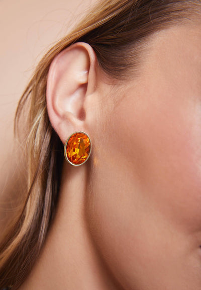 HEIDI DAUS®"Leggs McDaus" Crystal Button Earrings