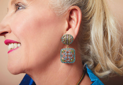 HEIDI DAUS®"Asian Artistrty" Crystal Deco Dangle Earrings