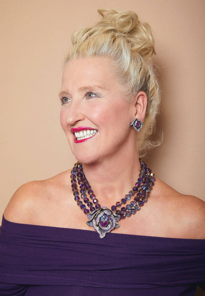 HEIDI DAUS® "Exotic Delight" Crystal Floral Button Earrings