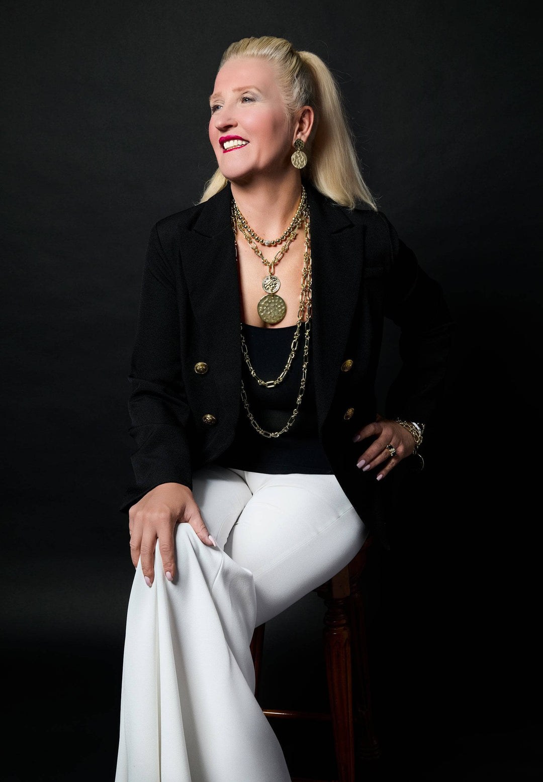 Heidi Daus®"Forever Fabulous" Crystal &amp; Chain Disc Drop Necklace