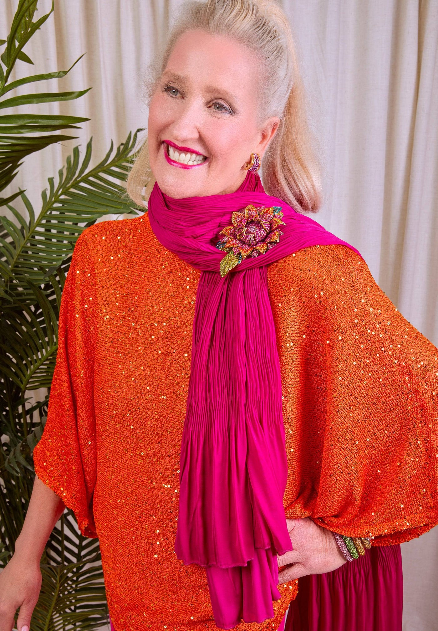 Heidi Daus® "Late Bloomer" Crystal Floral Pin