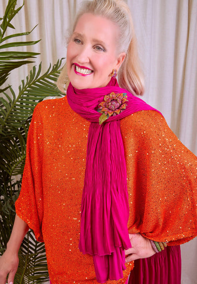 Heidi Daus® "Late Bloomer" Crystal Floral Pin
