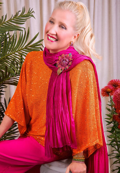 Heidi Daus® "Late Bloomer" Crystal Floral Pin