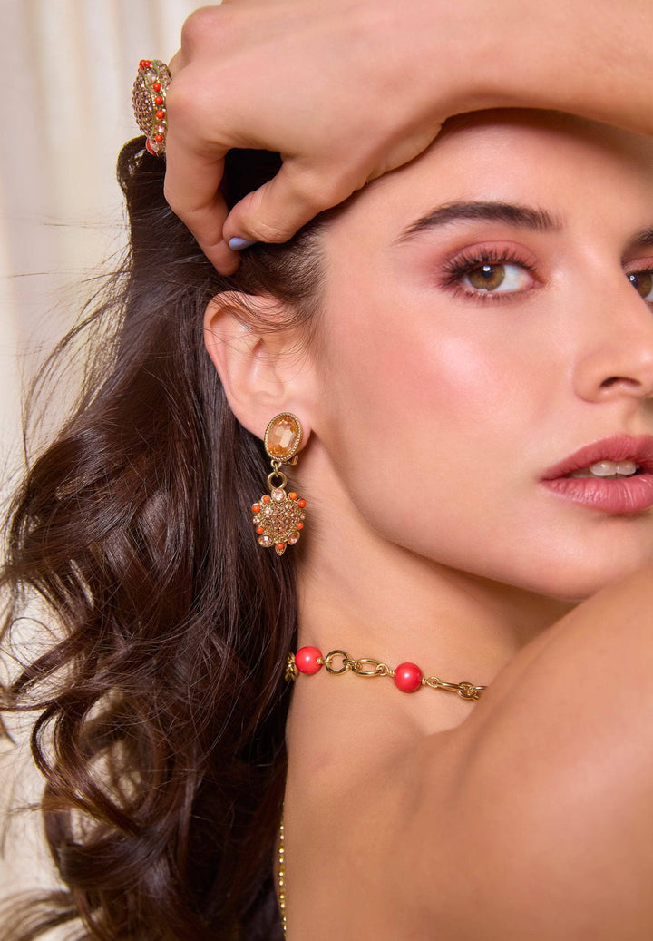 Heidi Daus®"Santa Fe" Crystal Heart Dangle Earrings HEIDI DAUS®