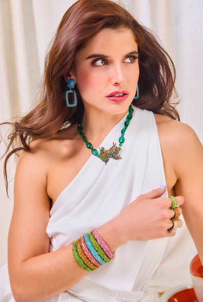 Heidi Daus®"Summer Frog" Beaded Crystal Frog Necklace