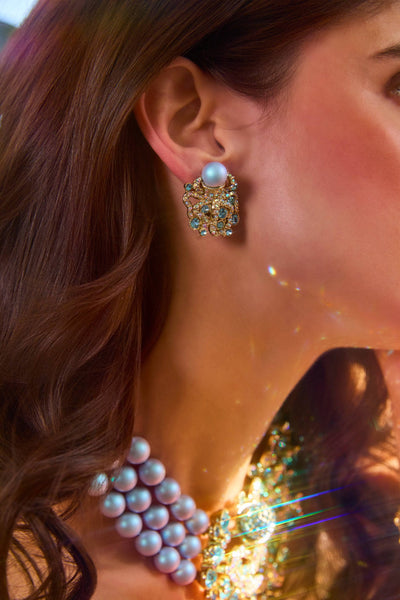 HEIDI DAUS®"Guardian Of The Deep" Beaded Crystal Octopus Earrings