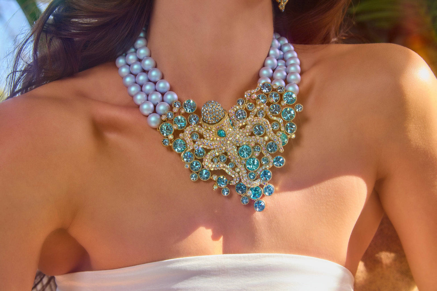 HEIDI DAUS®"Guardian Of The Deep" Beaded Crystal Octopus Necklace