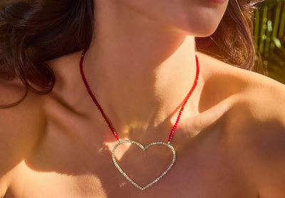 Heidi Daus®"Delicate Delight" Beaded Crystal Heart Necklace