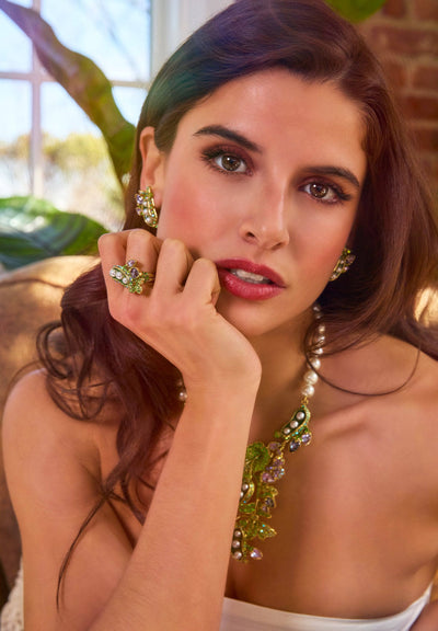 Heidi Daus®"Sweet Peas" Beaded Crystal & Enamel Necklace