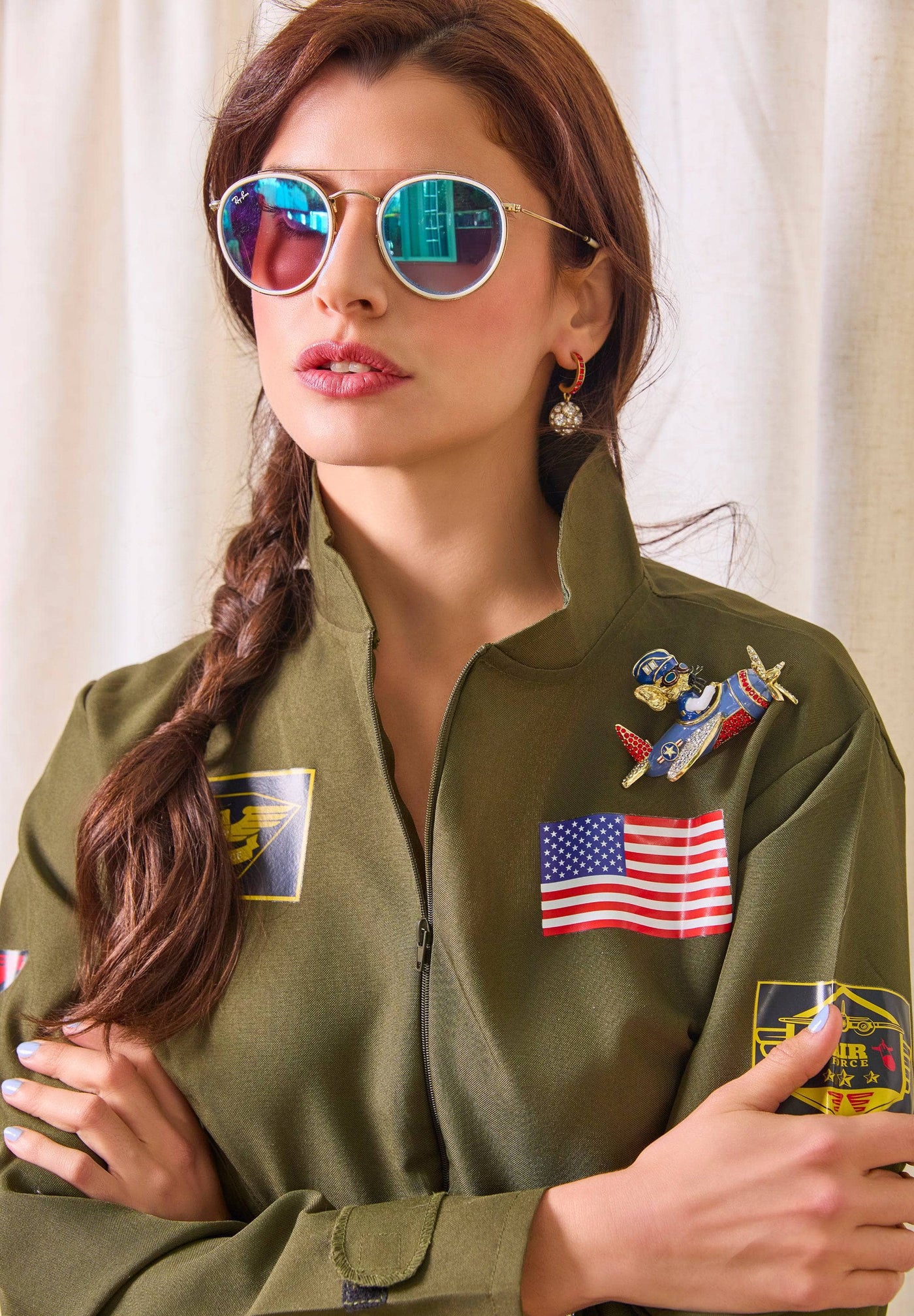 Heidi Daus® "Major Mouse"Crystal & Enamel Air Force Mouse Pin