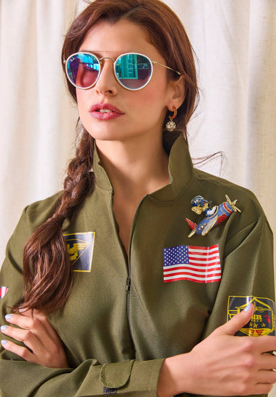 Heidi Daus® "Major Mouse"Crystal & Enamel Air Force Mouse Pin