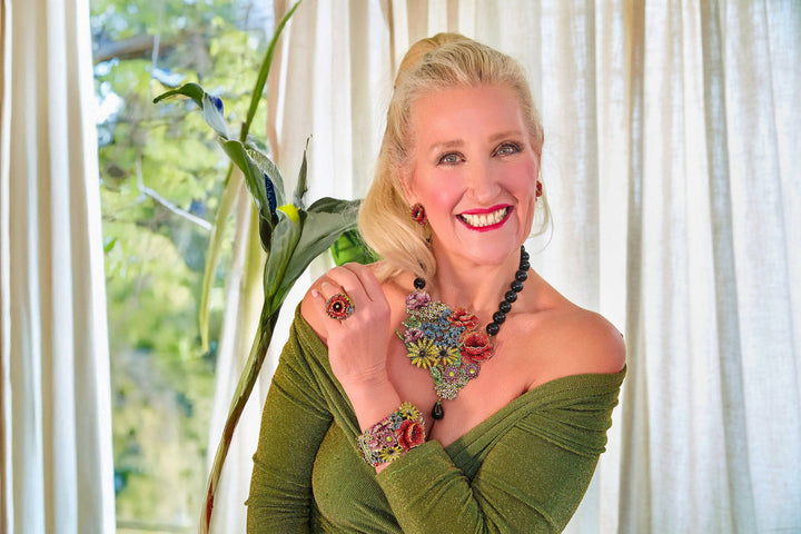 Heidi Daus preciously wearing the Wildflower Garden Collection